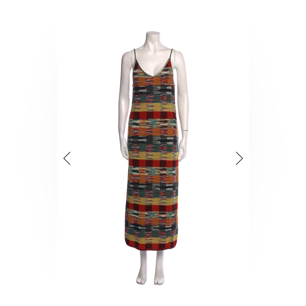 Palm Angels x Missoni Colorful Checkered Maxi Dress